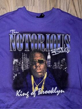 H&M Purple Notorious B.I.G. 'King of Brooklyn' Graphic Tee